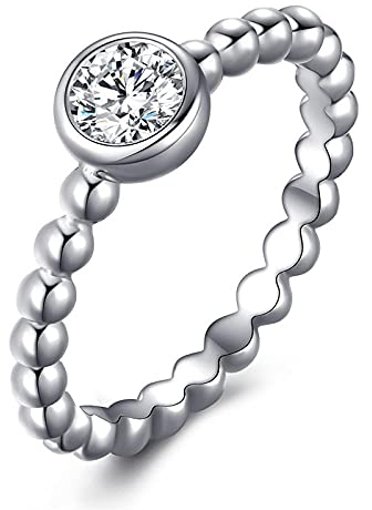 Ringe Anillo De Circonia Cúbica Para Mujer, Joyería De Boda, Compromiso, Corona De Cristal, Regalo De Fiesta, 7, Zink,