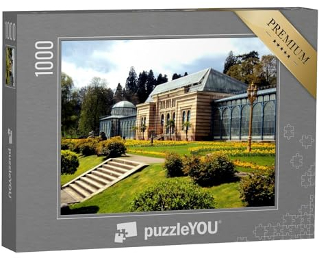 puzzleYOU: Puzzle 1000 Teile „Altes Haus und Frühlingsblumen, Stuttgart, Deutschland, Europa“ – aus der Puzzle-Kollektion Stuttgart
