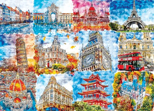 Brain Tree - Colourful Wonders 1000 Piece Puzzle for Adults: With Droplet Technology for Anti Glare & Soft Touch