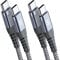 [2-Pack 2m] 60W USB C to USB C Charger Cable, PD Type C Super Fast Charging for iPhone 16 15 MacBook iPad Pro, Samsung S25 S24 S44 Ultra, Steam Deck, Nintendo Switch etc