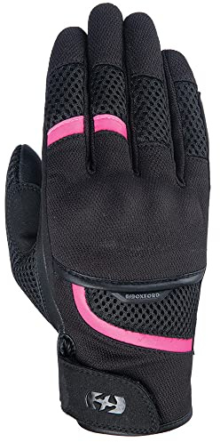 Oxford Brisbane WS - Guanti da moto da donna, colore: nero/rosa (S)