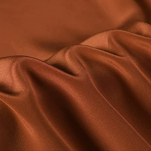 CISULI 100 % Seide Crepe De Chine 12 Momme Breite 140 cm Kleid Futter Stoffe Meterware Solid (42)