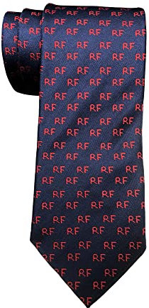 Brooks Brothers Schmale rote Fleece-Monogramm-Krawatte, Mehrfarbig