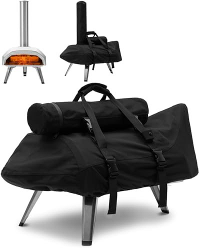 NOELIFE Tragetasche für Ooni Karu 12 mit Kamintasche, wasserdichte Pizzaofenabdeckung für Ooni 12 Outdoor Holzbefeuert und Gas Multi-Fuel Pizzaofen Zubehör (nur Abdeckung)