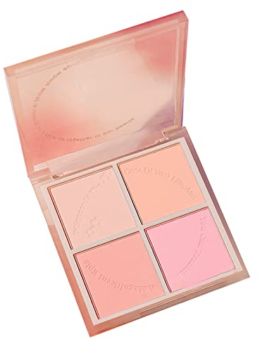 Angrek - Blush in polvere metallizzata per trucco, a lunga durata, smooth pigmentato singolo, shimmery Cosmetics Blush Palette