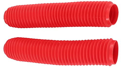 , Housses Anti-poussière pour Fourche de Moto, Paire de Cache-poussière pour Fourche Avant de Moto pour Rm125 Dr250 Drz400 400Yellow (Rouge)