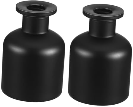 HOMSFOU Bottiglia Diffusore in Vetro 150Ml Vuota Con Bastoncini Per Aromaterapia Contenitore Ricaricabile Per Profumo Casa Ufficio Spa