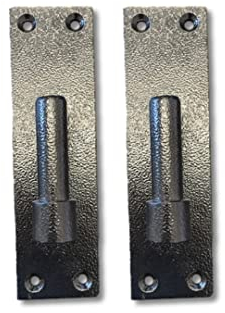 Haven Heritage Hook on Plate Gate Hinges with 16 mm Pin to Suit Hook and Band Gate Hinges, and Wrought Iron Gates. Black (Black, 16 mm)