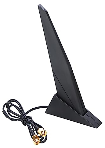TECKEEN Antena WiFi de doble banda para placa base Asus Z390 Z490 X570 2T2R, antena WiFi 6e 2.4G/5G con cable de extensión