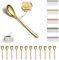 Kyraton cucharas de café dorado 12 piezas 14cm, cuchara de té de acero inoxidable, cuchara de postre, cucharas de mocca para el hogar, restaurante, hotel, apto para lavavajillas