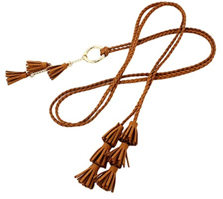 FAIRYGATE Damengürtel mit Quaste Geflochtener Dünner Taillenbund, DA1009