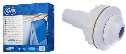 Gre FPROV500 - Liner para Piscinas Ovaladas, 500 x 300 x 120 cm (Largo x Ancho x Alto), Color Azul & AR503 - Boquilla de Impulsión para Piscinas Desmontables