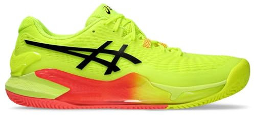 ASICS Gel-Resolution 9 Clay, Sneaker Hombre, Amarillo/Negro DE Seguridad, 45 EU