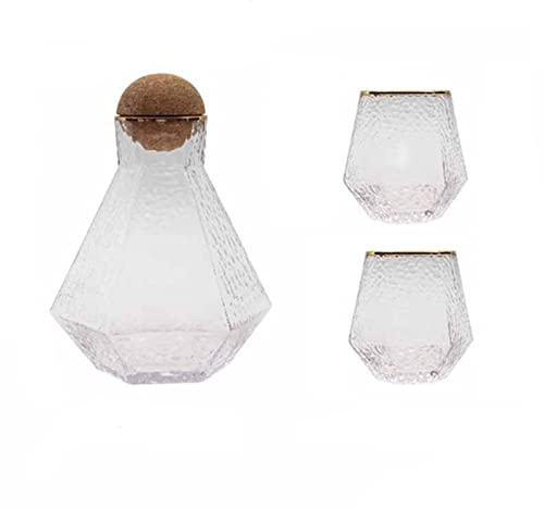 Brocche Brocca di cristallo con manico e beccuccio Teiera e tazza set teiera vaso da vino succo brocca brocca di acqua tè bollitore Caraffa