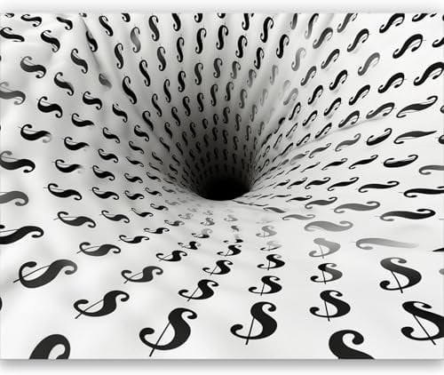 Panorama-Art Fototapete Optische Täuschung 3D-Schwarzes Loch 250 x 175cm Vlies Tapeten Teenager Moderne Wandtapete Wohnzimmer Schlafzimmer UV-Schutz