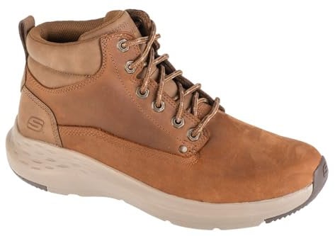 Skechers - Zapatilla abotinada de piel, con cordones, suela de goma, para: Hombre color: DSRT talla:40