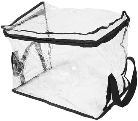PRETYZOOM Scatola Trasparente Porta Libri in PVC, Contenitore Per Da Aula E Casa, Organizer Multiuso Per Libri Con Design Semplice E Capacità, 32x25x24cm