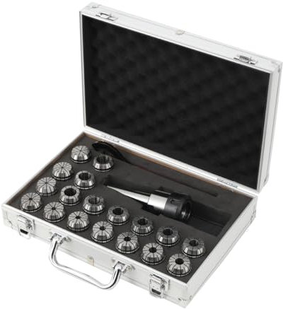 Cozyel Spannzangenfutter Set 20tlg, Prazision Spannzange ER32 MK3 1/2-13 Federzange Gravieren und Fräsen Drehmaschine Werkzeug 3-20mm Spannzangenfutter mit Koffer, für CNC Industrie Fräsmaschinen