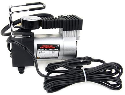 BUGUUYO Mini Compresseur à Air Électrique Portable Pour Voiture Et Vélo Gonfleur De Pneus Compact Avec Prise Allume- Design Silencieux Et