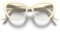 LONDON MOLE® Empress Modebrille | Zero's mit klaren Gläsern | Coole Katzenaugen-Rahmen | Damen | Federgelenke