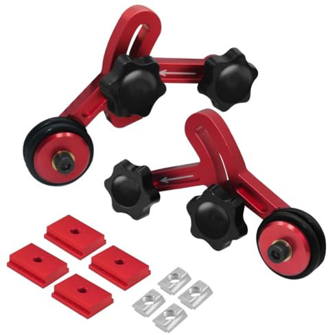 SAROAD Einseitiger Vorschub, Holzbearbeitung, Multifunktionales Lagerrollenpresser-Set, Federbrett, Klapptisch, Sägetisch, DIY, Langlebig, Einfache Installation
