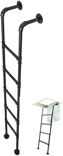 Scala di emergenza in ferro battuto per finestre e pozzi da parete, in metallo resistente, per arrampicata e terrazza esterna, 150 cm