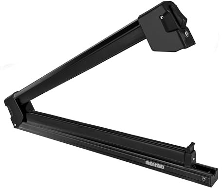 MENABO YELO Black 00014200000000 Porte ski de toit coulissant 6 paires de ski, 4 paires de snowboard, aluminium