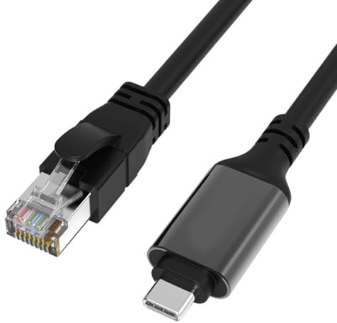 XANHOY Cable adaptador de red USB tipo C a RJ45 Gigabit Ethernet de alta velocidad, conectores de 1000 Mbps para oficina y entretenimiento