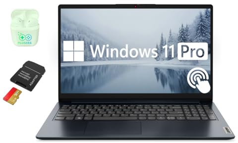 Lenovo IdeaPad 15.6” FHD Touchscreen Laptop, 10-Cores Intel Core i5-1235U, Windows 11 Pro with Microsoft Office Included, PLUSERA Earphones (Intel Core i5, 24GB RAM | 1.5TB Storage)