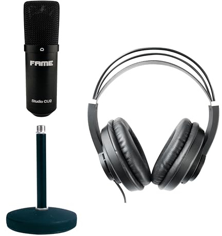 Fame Audio USB Mikrofon-Set Schwarz, Nierencharakteristik, USB Kondensator, 20-18000 Hz, 136 dB SPL, Inkl. Zubehör, Podcast, Vocal Recording, Heimgebrauch