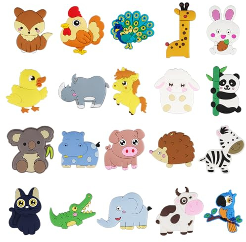 20 Stück Kühlschrankmagnete Tiere,Niedliche Magnete Kinder | Dekorative Magnete Kühlschrank,Cartoon Tiere Magnet, für Magnettafel, Vorschulunterricht ,Zuhause, Klassenzimmer