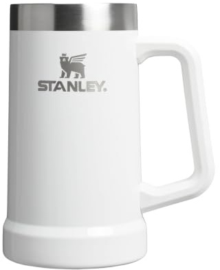 Stanley 1913 Adventure Vacuum Stein 0.7L - Frost Gloss | Termo Mantiene Fría 7 Horas - Jarra Cerveza Acero Inoxidable - Vaso Termico Vintage - Apta Para Lavavajillas