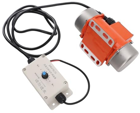 Zerodis Moteur de Vibration électrique sans Balais DC 24 V, Vibrateur de Béton en Alliage d'aluminium avec Vitesse Réglable pour Table de Secoueur de Sable Industriel (60W)