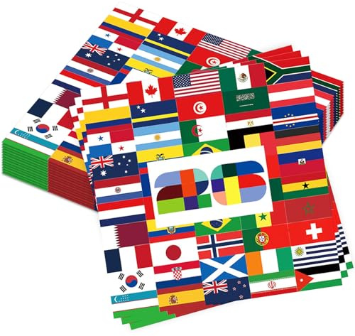 40 Stück WM 2026 Fanartikel Servietten,33x33cm WM 2026 PapierServietten,Flaggen Der Welt Themed Serviettens,Fußball Tischdeko Dekorationen,für Fußballservietten Geburtstagsparty Fanparty