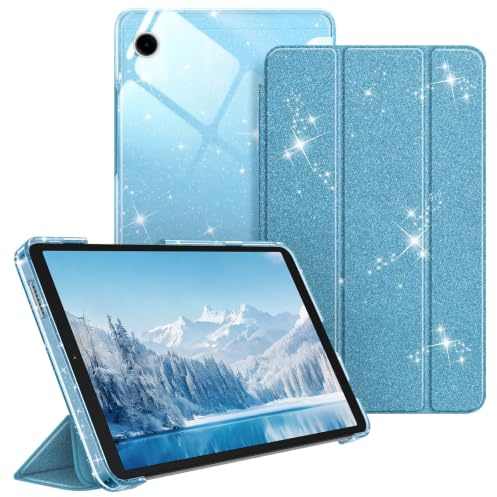 Fintie Funda para Samsung Galaxy Tab A11 8,7 2025 / Tab A9 8.7 2023 | Funda Protectora Ultrafina con Cubierta Trasera translúcida, Modelo SM-X110/X115/X117, Brillante Azul