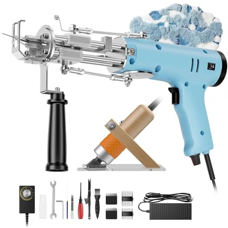 Kit De Inicio Pistola For Mechones 2 En 1 6 Velocidades Con Recortadora, Máquina For Pelo Cortado Y Bucle, Herramientas Bricolaje Costura Sencilla Y RáPida