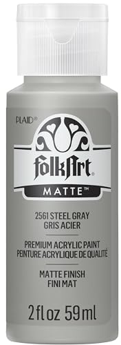FolkArt Acrylic Paint in Assorted Colors (2 oz), 2561, Steel Gray
