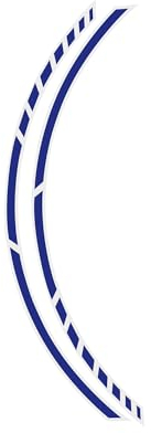 Foliatec PIN Striping Racing Felgenrandaufkleber Motorrad Zierstreifen Felgen Aufkleber, blau