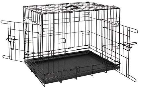 Animal Instincts Comfort Crate Dog Shelter, Size 4, 107 x 71 x 77 cm | Metal Crate for Indoor & Outdoor Use, Easy Assembly, Removable Tray for Quick Cleaning