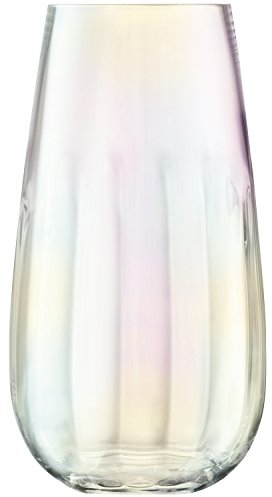 LSA Vase, Glass, Mother of Pearl, Höhe 28 cm