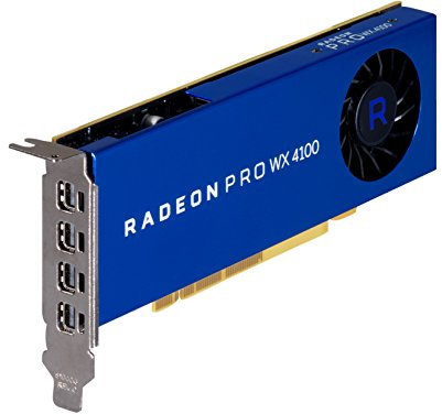 HP Carte Graphique AMD Radeon Pro WX 4100 4 Go - Cartes Graphiques (FirePro W4100, 4 Go, GDDR5, 128 bit, 5120 x 2880 Pixels)
