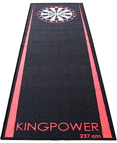 Dart Darts Teppich Matte Dartteppich Dartmatte Läufer Oche Bodenschutz für Dartscheibe Sport Abstand Schutzmatte Abwurflinie Zubehör 237 x 80 cm Kingpower