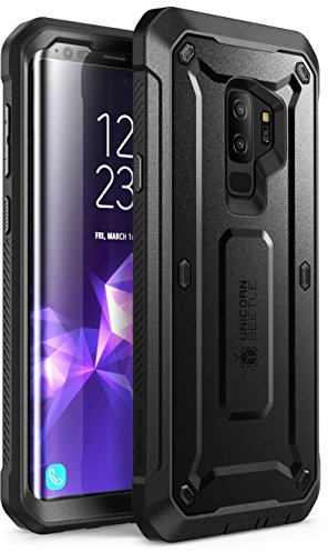 Supcase Samsung Galaxy S9 Plus Hülle Unicorn Beetle PRO Handyhülle Robust Case Outdoor Schutzhülle Cover mit integriertem Displayschutz, Schwarz