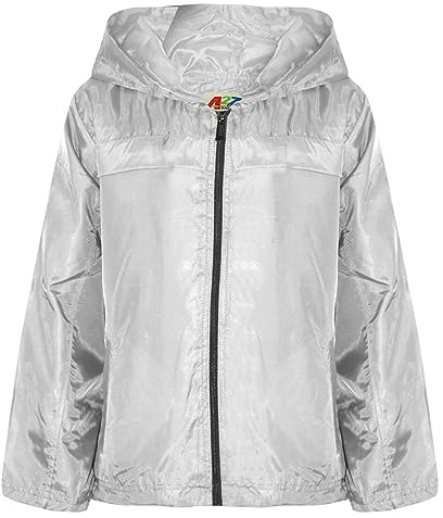 A2Z 4 Kids Girls Boys Raincoats Jackets Kids Lightweight Kag Mac- Raincoat Jacket 449 White 5-6