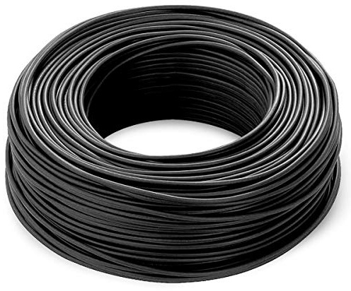 Cable negro de 100 metros para fotovoltaico, sección 6 mm (100 m)