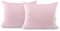 DecoKing 2 Kissenbezüge 50x60 cm Rosa Microfaser Hotelverschluss Axel