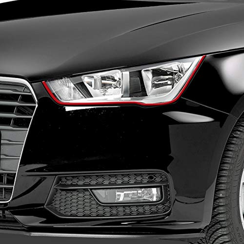 Folie Auto Scheinwerfer Böser Blick Stripes Roter Strich - Rote Folie für Autoscheinwerfer No Carbon