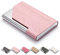 FACATH Porte-Cartes de Visite, étui en Cuir Microfibre de Luxe, Porte-Cartes en métal, Porte-Carte Fin, Porte-Cartes de Visite pour Homme et Femme avec Fermeture magnétique (Rose)