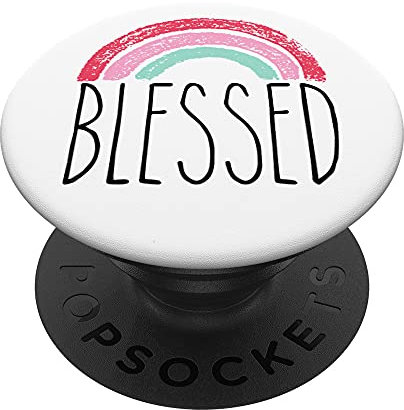 Rae inspired Dunn mug blessed rainbow thankful grateful love PopSockets Swappable PopGrip