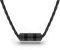 SERASAR Lederkette Herren Leder-Halskette mit Anhänger Edelstahl - 60cm Schwarz Lederband Kette Schmuck-Schachtel Geschenk für Männer Goth Leather Necklace Men Jewelry Band